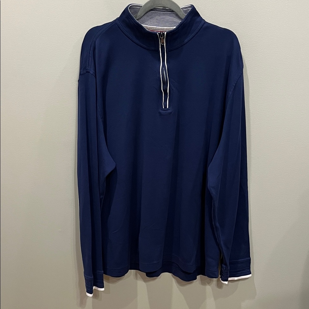 Robert Graham Navy Blue 1/4 Zip Jacket